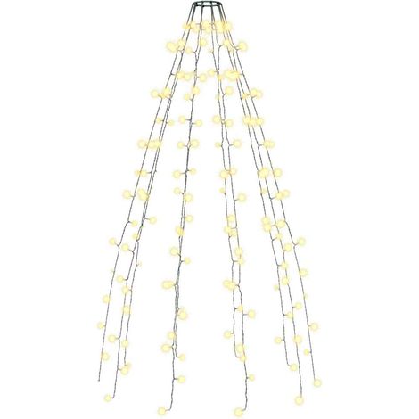 vidaXL Red de luces de árbol de Navidad con 150 LEDs 150 cm (1/2)
