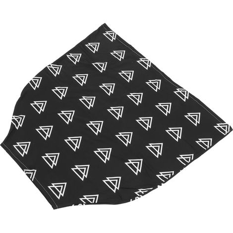 Atmungsaktives, gemustertes, waschbares Stilltuch aus Polyester, Stilltuch/Handtuch, schwarzer Hintergrund, dreieckiger Aufdruck. (1/5)