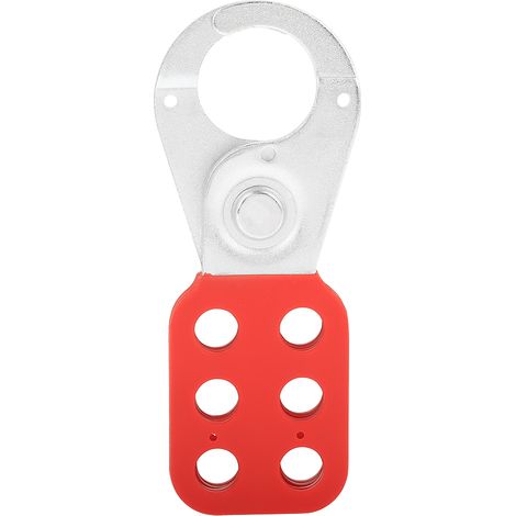 1 PCS Red Industrial Safety Lockout Hasp Lock Steel Hook with Plastic Coated Body