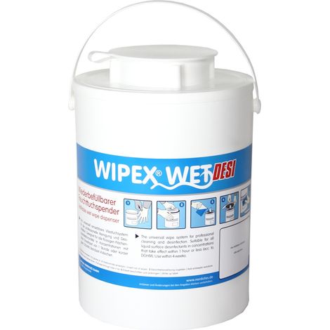 WIPEX WET Feuchttuch- spender, weiß Kunststoff (1/3)