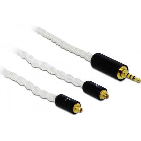 Delock Cable de audio conector estÃ©reo de 2,5 mm macho a 2 x MMCX macho 1,20 m
