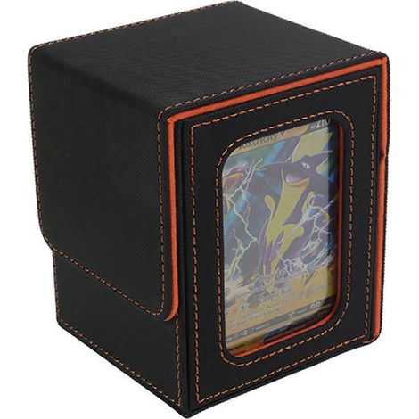 Aufbewahrungsbox für über 100 Spielkarten – Schwarz und Orange (1/5)