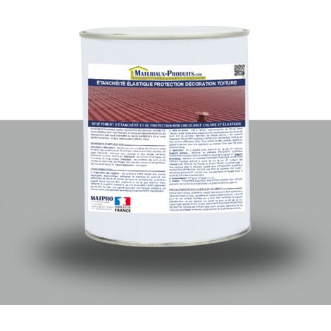 Etanchéité Elastique Protection Décoration Toiture - 1 Kg Gris ciment - MATPRO (1/5)