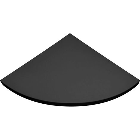 Mensola da Muro, Mensola Angolare, Mensola da Parete, Mensola Angolare Per Muro, Nero, 25x25x1,8 cm - Angolare