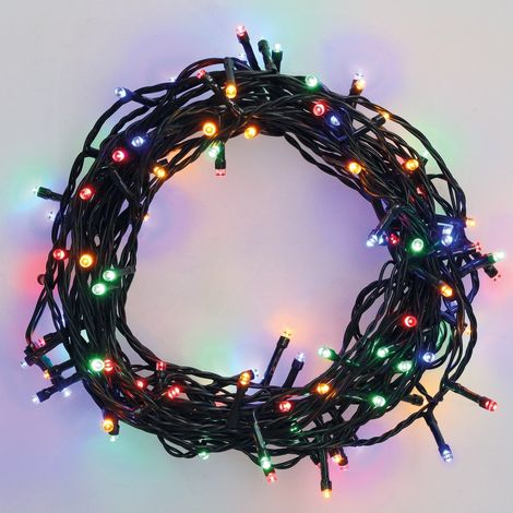 IluminaShop - Guirnalda LED Cable Verde 8 Funciones 36W 100LEDs IP44 con Temporizador (10 Metros)  RGB (1/5)