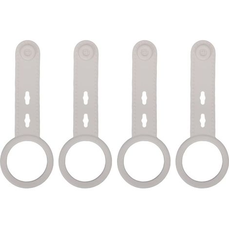 Porte-serviettes de cuisine en Silicone, 4 pièces, suspension réglable, crochets de salle de bains et de vaisselle pour armoires, cuisinières, fours, blanc chaud. (1/5)