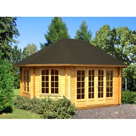 Abri de jardin en bois Hanna 20,3 m2 Naturel (1/4)