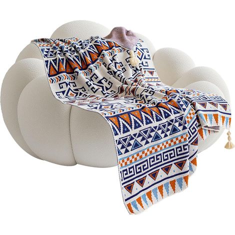 Le Plaid Style Bohème Grande Couverture Lit Douillette Toutes Saisons Jeté Couverture D'Automne Pour Lit Canapé Fauteuil Chaise Salon Chambre Jeté Décoratif Style Ferme (1/5)