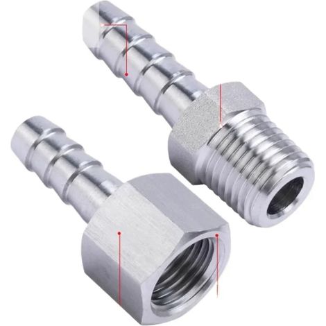 Raccord mâle/femelle NPT BSP haute pression (14 mm) en acier inoxydable 304 (1/5)