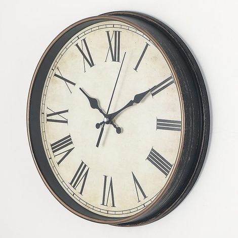 30cm-horloge Murale Chiffres Romains Art Vintage Horloge Or Bross (1/4)