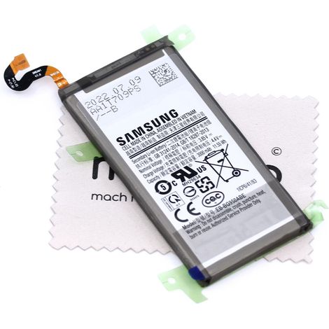 Batterie pour d'origine Samsung pour Samsung Galaxy S8 (G950F) EB-BG950ABE avec Chiffon de Nettoyage mungoo argenté