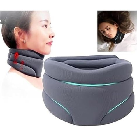 Cervicorrect Cervicorrect pour le ronflement, minerve cervicale pour arrêter le ronflement, minerve en mousse souple, (Gray) (1/4)