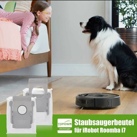 Sac à poussière Irobot Roomba i7, sac à poussière de remplacement 5 pièces pour aspirateur iRobot Roomba i7 i7+ / i7 Plus E5 E6 E7 S9 S9+ (accessoires non d'origine) (1/4)