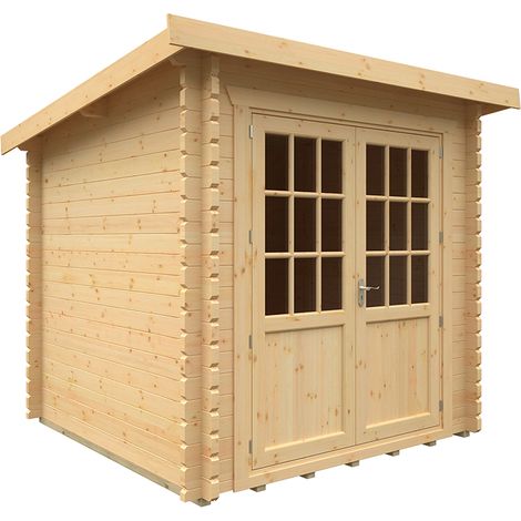 8x8w The Kingsley Plus 44mm Cabin - L235 x W235 x H232.8 cm - Solid Wood/Softwood/Pine - Natural