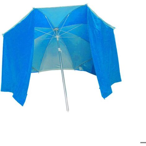 Strandparasol - MARBUENO - Marbueno Mehrfarbig - Ø 180 cm - Aluminiumstruktur - Nylonstoff (Windschutz inklusive)