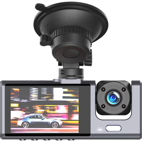Dashcam 3 Kameras für das Auto mit Mikrofon und Lautsprecher Partel Schwarz (1/5)