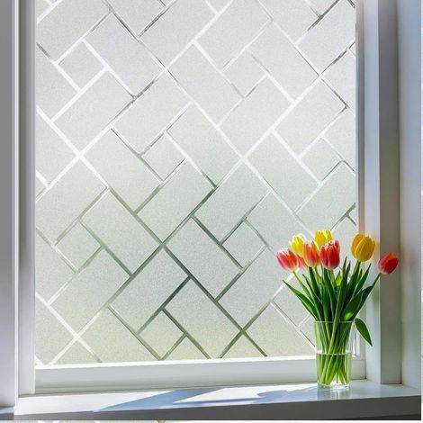 Pellicola per finestre satinata statica 2M/5M/10M Privacy Protezione UV Controllo del calore (1/5)