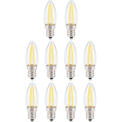 Lampadina a filamento LED retrò dimmerabile – E12 1,5W – AC230V – protezione occhi – luce bianca calda – casa / Natale / auto