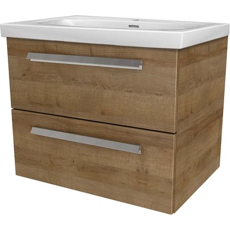 Lanzet K1 Badmöbel Set 2-teilig, 61cm breit, Hellbraun"-"90152145 (1/5)
