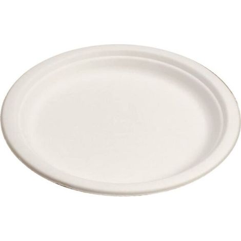 Assiette jetable plate 26 cm en cellulose - 500 pièces - Ecobioshopping (1/3)