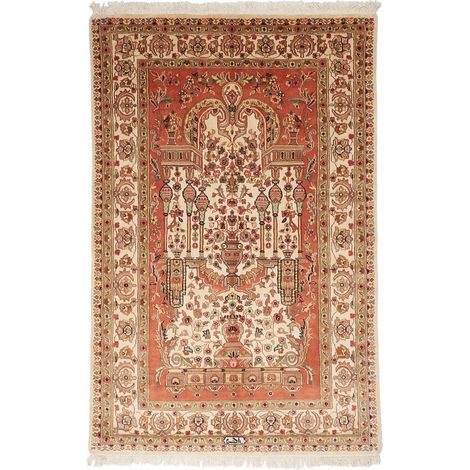 Authentique tapis d'Orient fait main 125x195 beige (1/5)