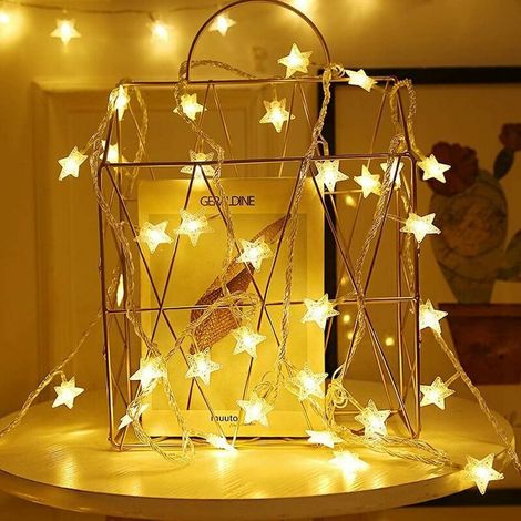 10M 80LED Small Star Lights Lanternes USB Clignotant Lumières Rideau Lampe Extérieure étanche Jardin Décoration Lanterne Clignotant Star Lights Maison Vacances De Mariage Fête De Noël Décoration (1/5)