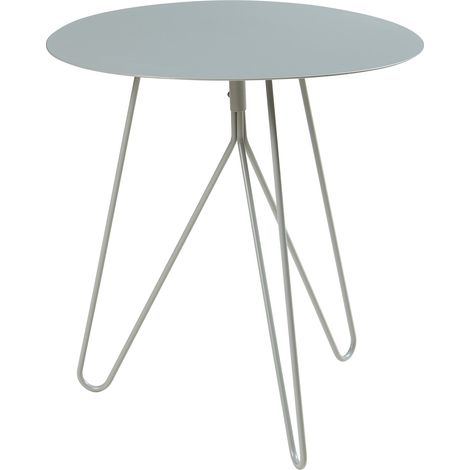 Tavolino laterale 45 x 43 cm metallo grigio 030010937