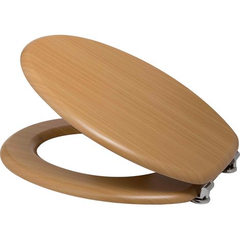 Wc-Sitz Buche Toilettendeckel aus mdf mit Deckel mod. Pegaso