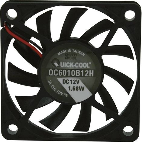 QuickCool QC6010B12H Ventola assiale 12 V/DC 25.74 m³/h (L x L x A) 60 x 60 x 10 mm (1/2)