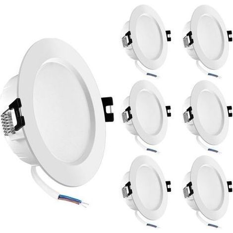 5W Spot Encastrable LED, IP44 étanche LED Plafonnier,Downlight Spot de Plafond, Non Dimmable Plafonnier Rond Pour Salle de Bain, Cuisine, Lot de 6(Lumière blanche positive 6500k) (1/5)