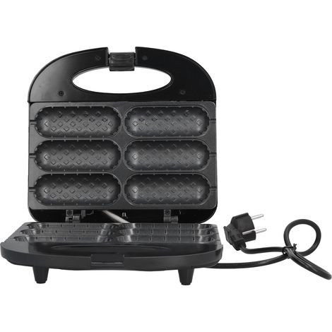 Grille-pain double face 6 trous 750W pour hot-dogs, appareil petit-déjeuner ménager avec prise EU 220‑240V
