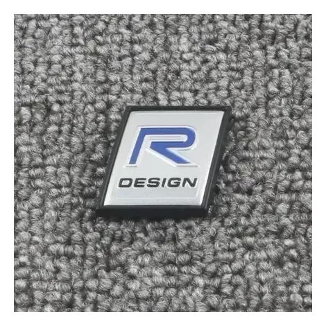 (R design) Autocollant emblème 3D en métal noir pour aile arrière de voiture, compatible avec S40, S70, S80, XC60, XC40, XC90, V40, V50, V90 et S90 (1/4)