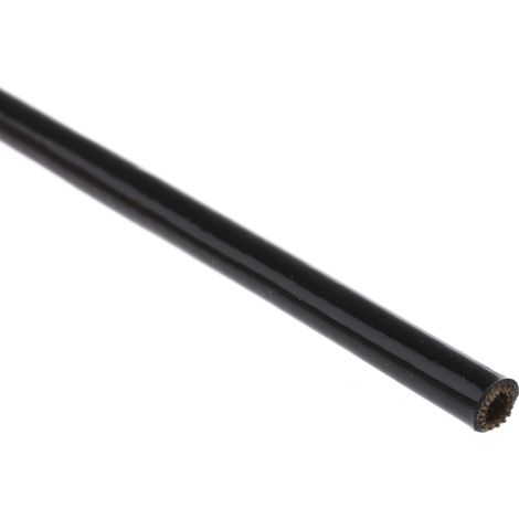 Gaine Tressée 4mm RS PRO, Noir en Caoutchouc silicone, 1m ( Prix pour 1 ) (1/2)