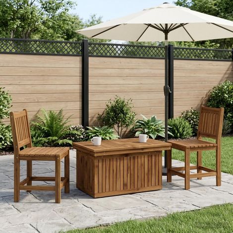 vidaXL Mesa de Café de Jardín de Madera de Acacia Altura Ajustable (1/5)