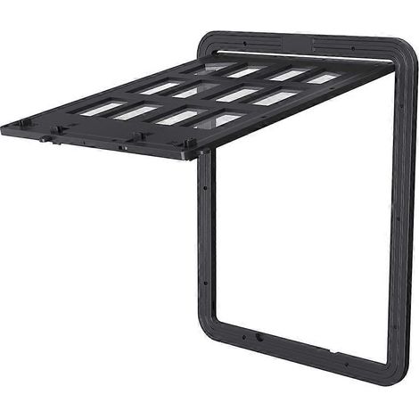 Grande porte moustiquaire pour chien avec couvercle rabattable et fermeture automatique, compatible avec les chats et les chiens. (1/5)
