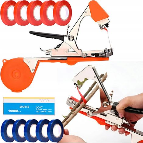 Outils de jardin pour tuteurer les plantes, agrafeuse, serre-câbles, kit de tuteurs rapides (1/5)
