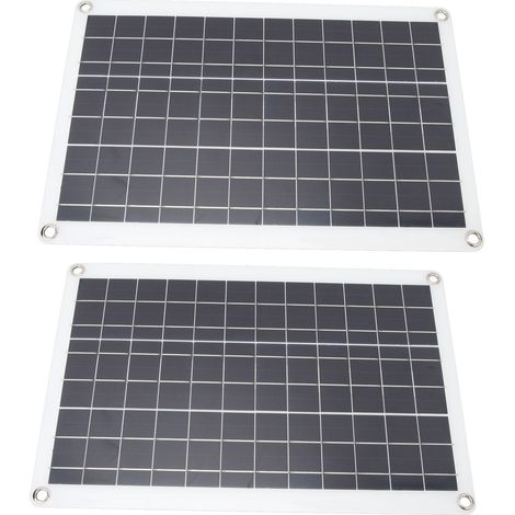 Kit solaire 18 W 18 V, panneau en silicium polycristallin, sortie CC USB Type-C, contrôleur 100 A et câbles pour camping-cars autonomes.