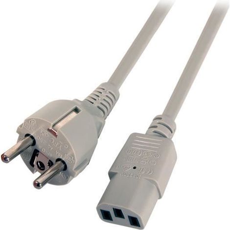 EFB Elektronik EK508.5, 5 m, Mâle-Femelle, Prise d'alimentation type F, Coupleur C13, 250, Gris