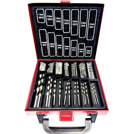 99 PEZZI PUNTE SET PER TRAPANO HSS ACCIAIO IN TITANIUM 1.5mm - 10mm (1/5)