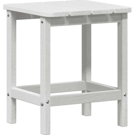Table de jardin  Table d'appoint Blanc 38 x 38 x 46 cm Polyéthylène (1/5)