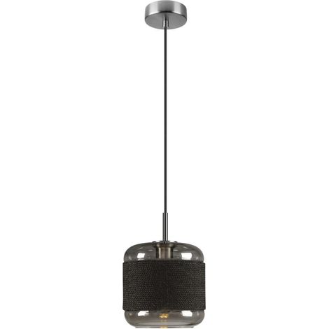 Suspension PANTILO ROPE 20 250 cm E27 15W gris/argent - SLV - 1007588