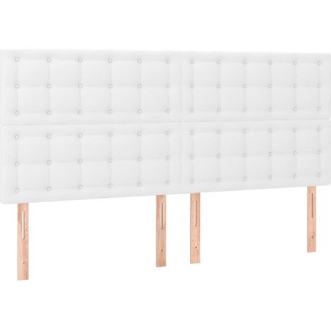Maison Exclusive - Tête de lit blanche 160 x 5 x 118/128 cm similicuir (1/5)