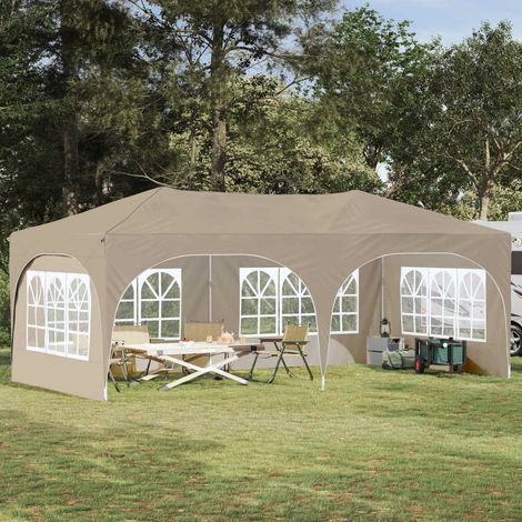 Carpa Plegable para Fiestas Crema 575 x 288 x 245 cm