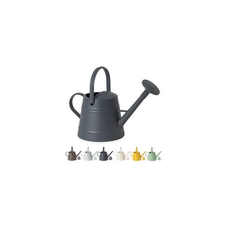 Gießkanne (3,8 Liter), geeignet zum Gießen von Zimmer- und Gartenpflanzen, mit ergonomischem und beweglichem Griff (Dunkelgrau) - Crezuo