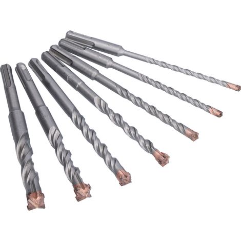 Forets Béton Carbure 3/8" - Lot de 7 pour Maçonnerie et Travaux Mécaniques