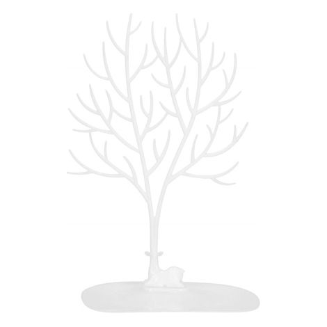 Portagioie ad albero 41x25x15 cm, organizzatore per orecchini e collane cervo bianco