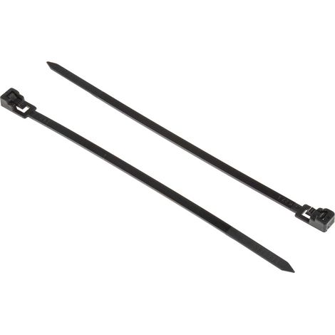 Serre-câble RS PRO Noir en Nylon 66, 150mm x 4,5 mm ( Prix pour Sachet de 100 ) (1/2)