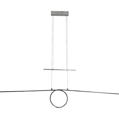 Suspension LED Design Courbé en Métal et Plastique 130 cm Blanc Chaud 3000K - PANGIVO (1/5)