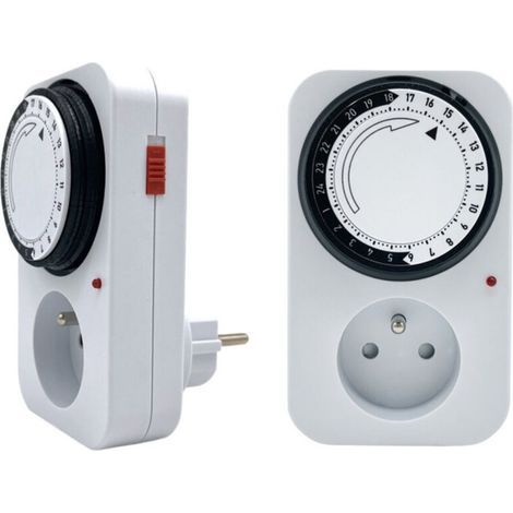 Mechanischer Timer für den täglichen Gebrauch mit Kontrollleuchte, 3680 W – Weiß (1/5)