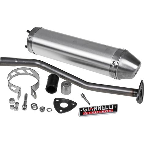 Punta de escape/silenciador Giannelli Enduro Aluminio, Derbi Senda 2000, DRD / Gilera RCR, SMT (E)